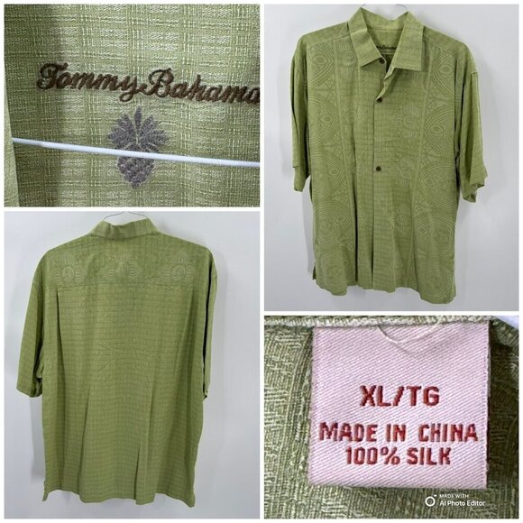Tommy Bahama Button Down 7 Shirt Lot Size XL Assorted Materials & Designs - Picture 6 of 7